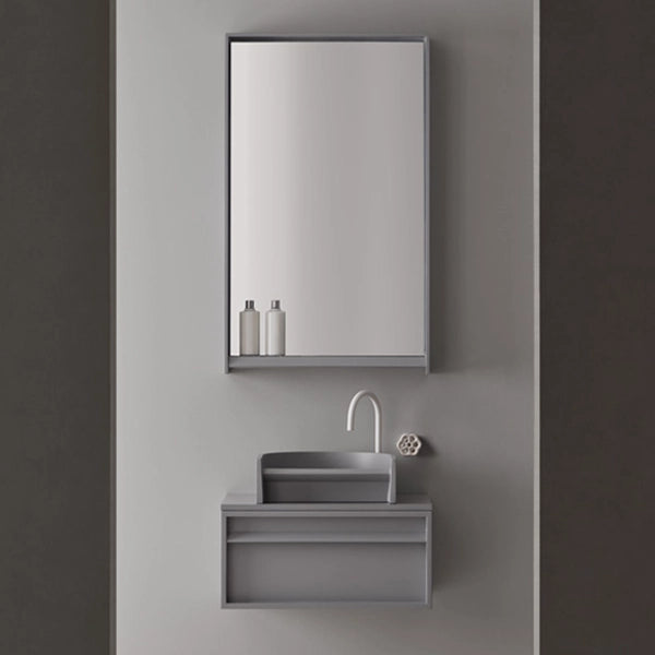 Aufsatzwaschbecken Mineralguss Stone Laros, Oval, 39,5 x 40 cm, Höhe 12,5 cm